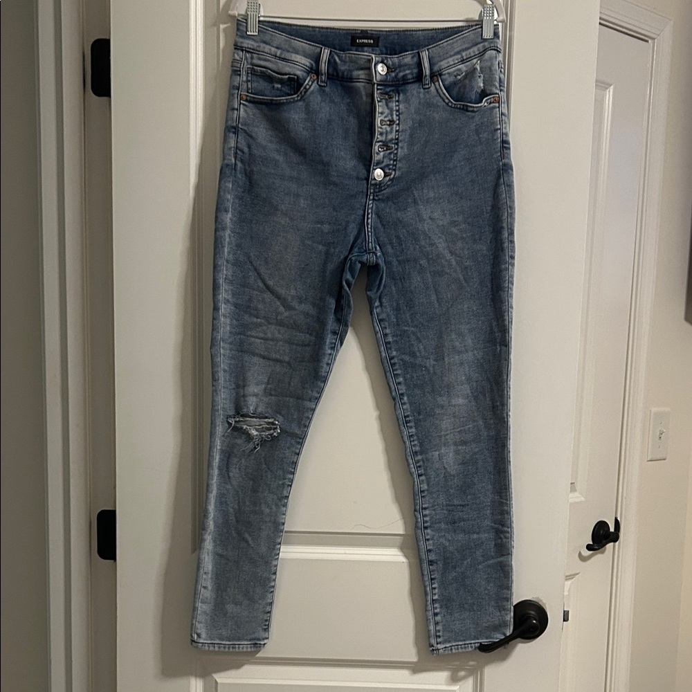 Express Light Blue Skinny Jeans